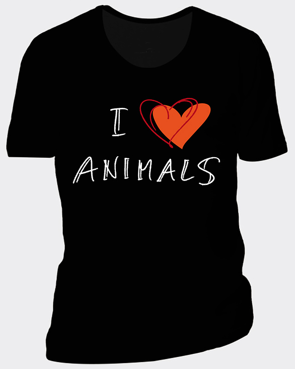 T-Shirt Design „I love animals“