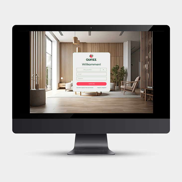 Web Design QUINZZ. Immobilienmakler Website