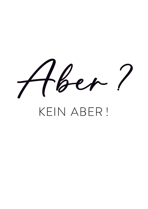 Postkarte „aber“