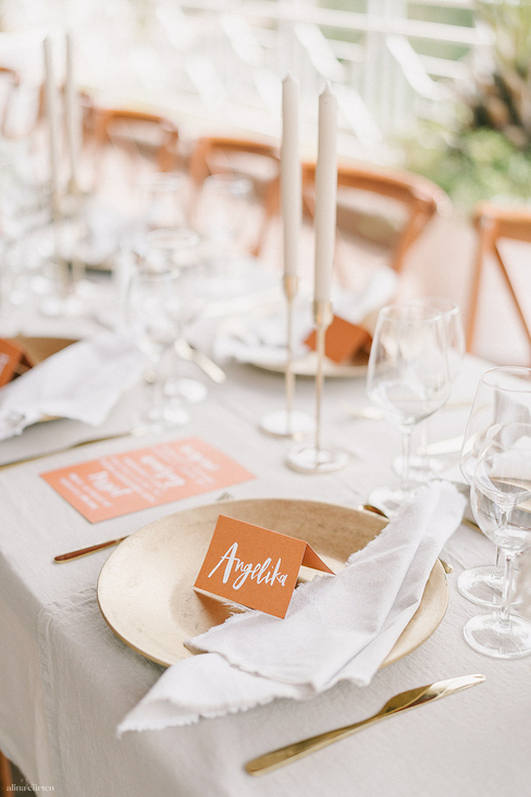 Platzkarten Beschriftung Hochzeit