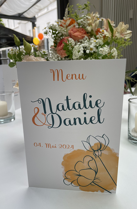 Menu zur Hochzeit