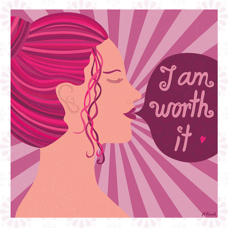 Illustration „I am worth it“