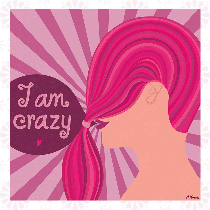 Illustration „I am crazy“