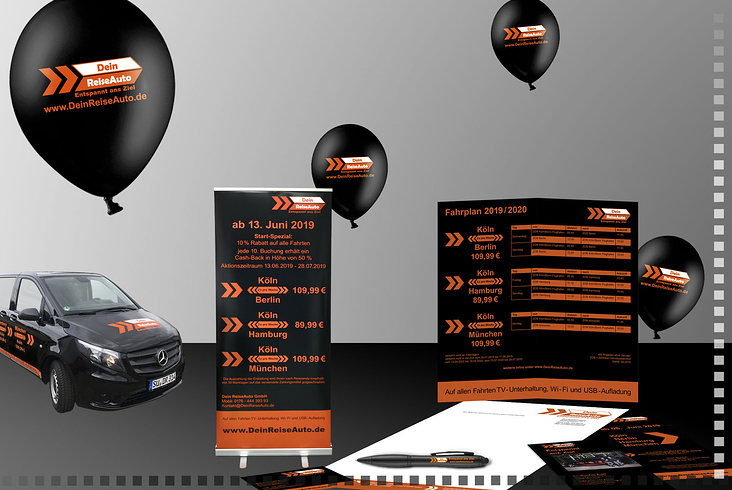 Corporate Design Konzeptionierung Dein Reise Auto GmbH