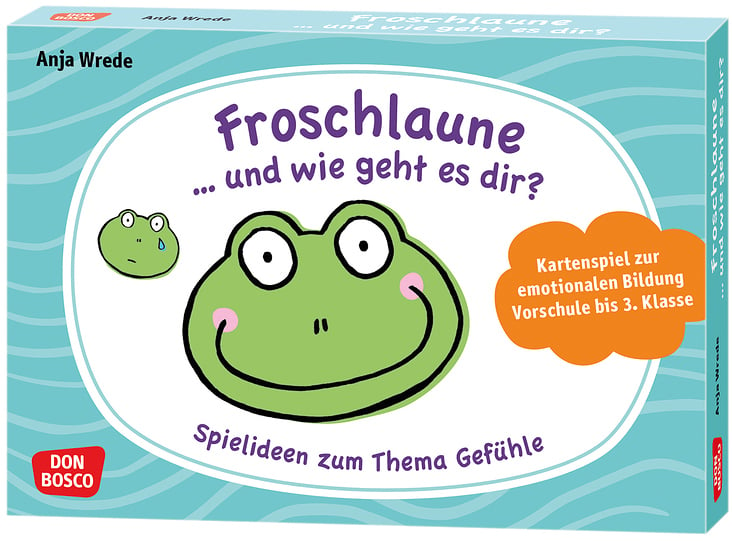 Froschlaune. eine Spielesammlung zum Thema Gefühle. Don Bosco 2024, Autorin & Illustratorin: Anja Wrede