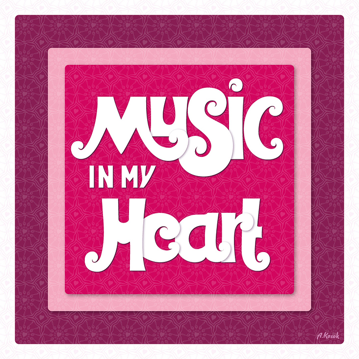 Lettering Design „Music in my heart“