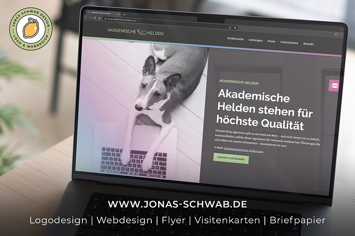 Webdesign für eine Ghostwriting Agentur