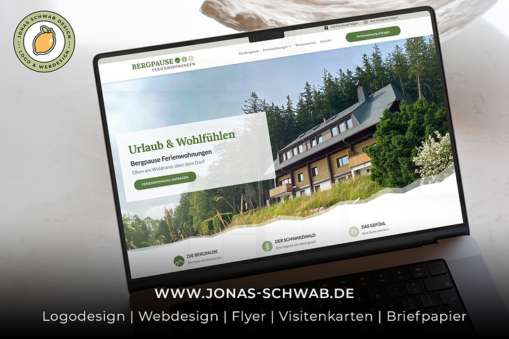 Webdesign für Bergpause Ferienwohnungen