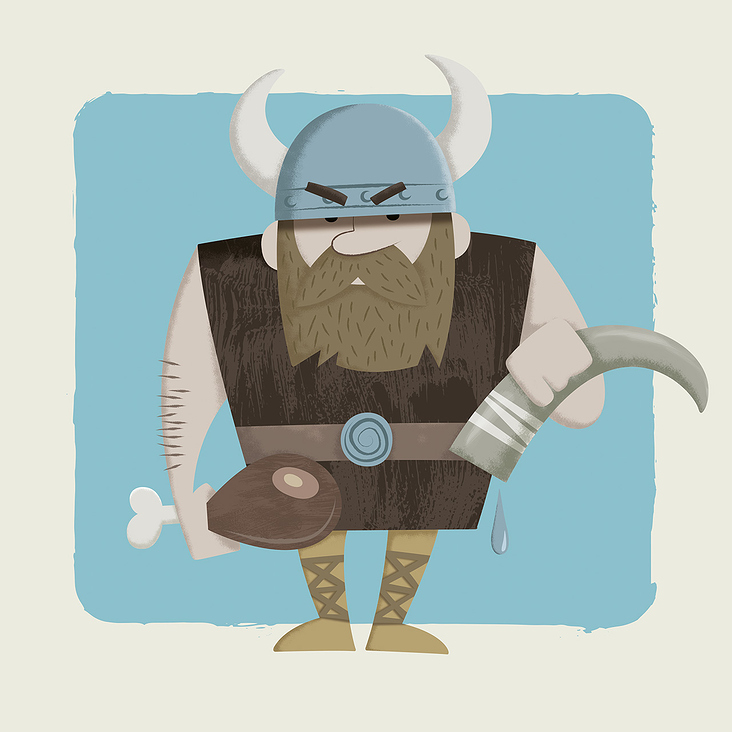 Historische Figur – Vektorgrafik – Flat Design – Character