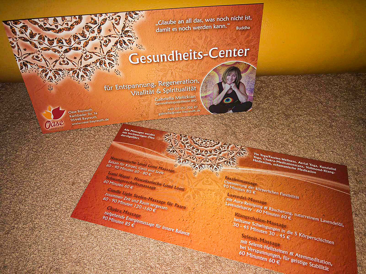 Flyer für eine Gesundheitspraxis