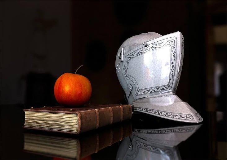 Helm Apfel Bücher mit Cinema4d