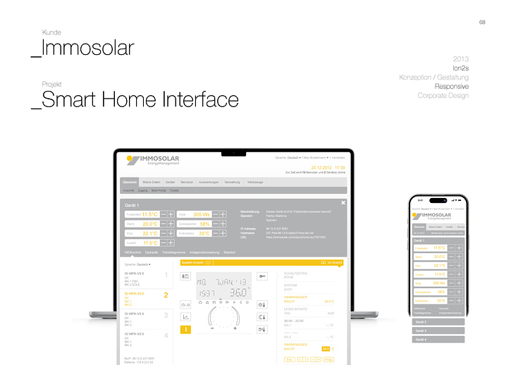 Immosolar – Smart Home Interface