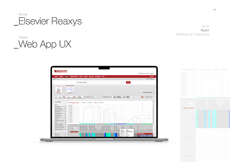 Elsevier Reaxys – Web App UX