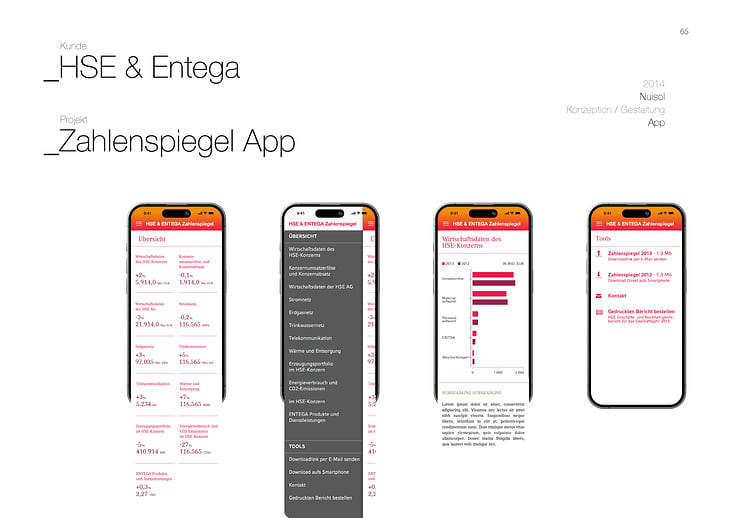 HSE & Entega – Zahlenspiegel App