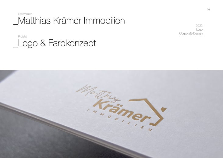 Matthias Krämer Immobilien – Logo & Farbkonzept