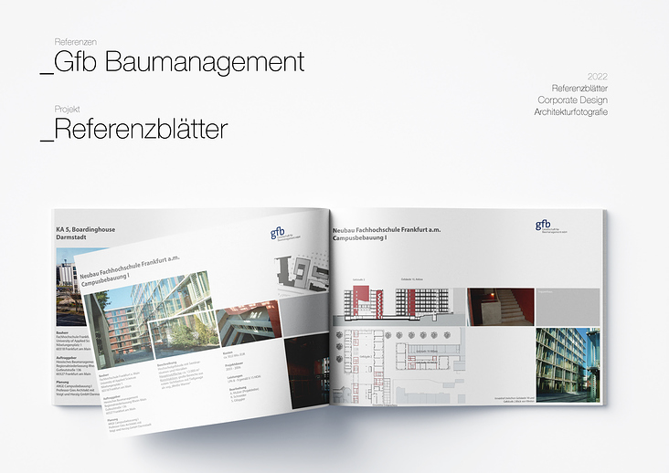 Gfb Baumanagement – Referenzblätter + Architekturfotografie