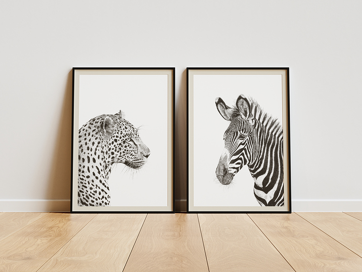 Afrikanischer Leopard & Grevyzebra