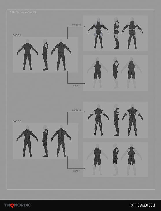 basic structure options for basesuit and variants