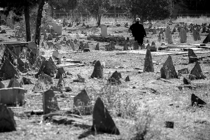 On the way home through the old cemetery, Iran 2021