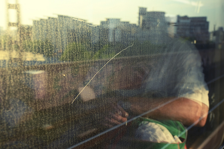 After work on the way on the train, Germany 2024