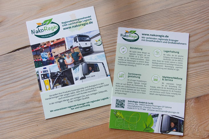 Flyer für Naturkost Regional, Thüringen