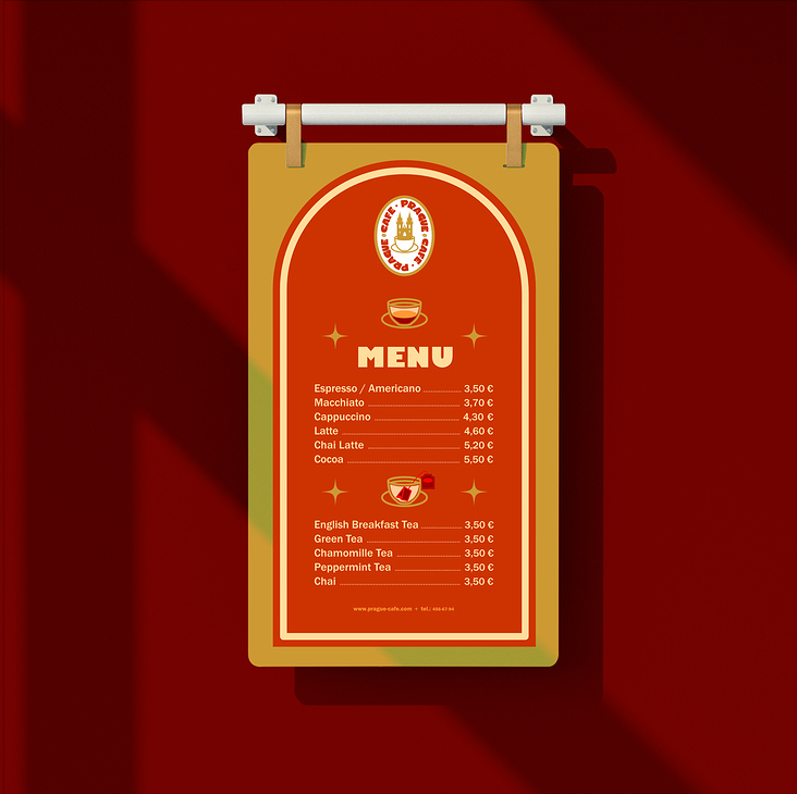 Design Menu & Icon for the Prague Cafe