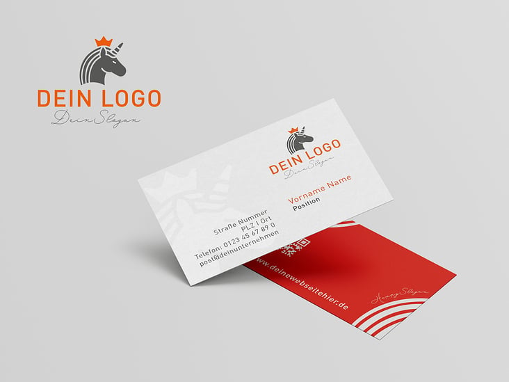 Business Card Mockup Einhorn