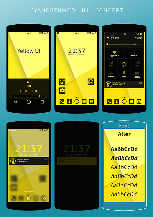 yellow ui design