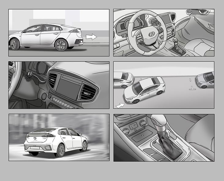 Storyboard Werbung Hyundai