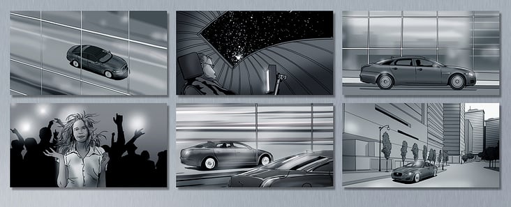 Storyboard Werbung Jaguar