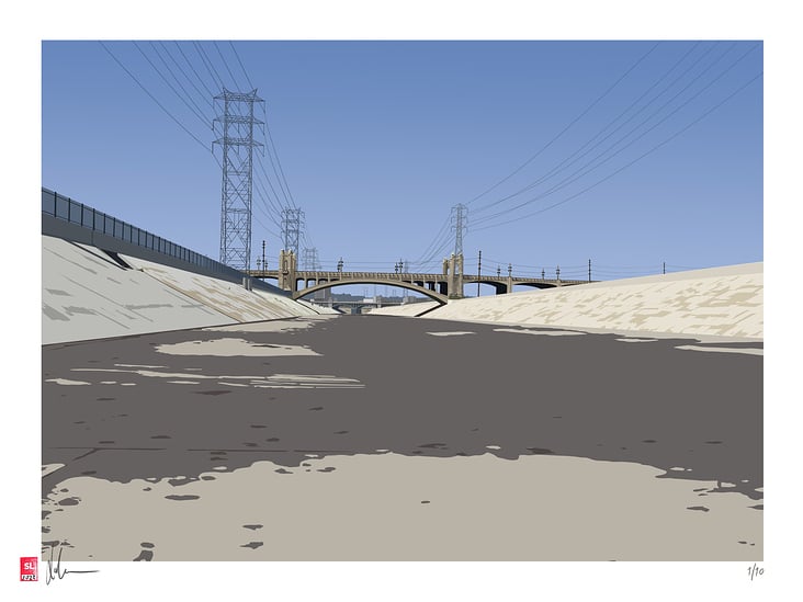 LA-River, digitale Illustration