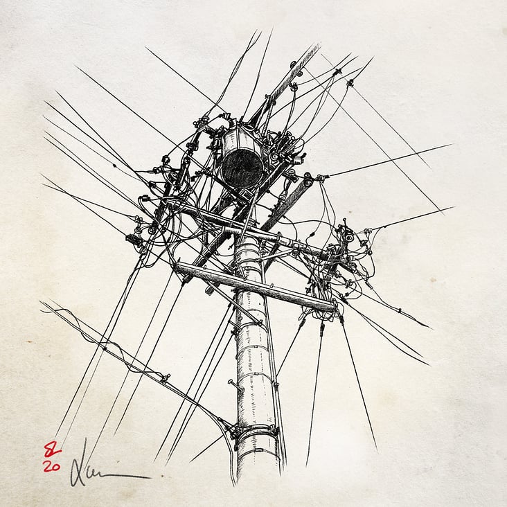 Power Lines, digitale Illustration