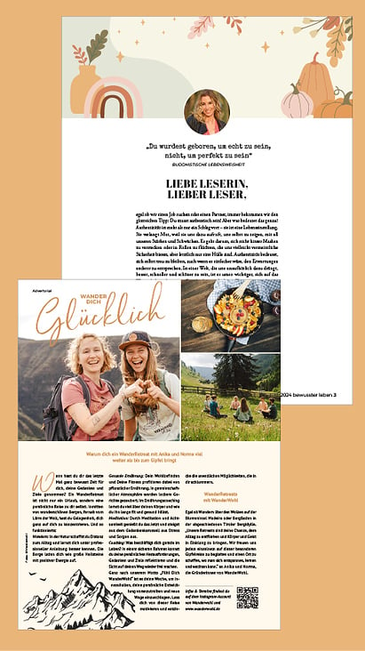 Editorial Design: bewusster leben