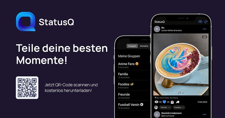 StatusQ  –  Teilen wie nie zuvor – einfach, gezielt, privat