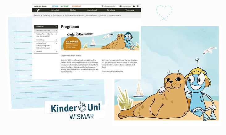 ostsee // illustration und bildidee für die „kinderuni wismar“ i.a. kempka&scholz