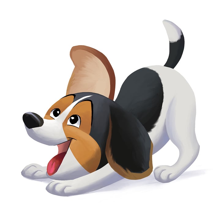 Beagle verspielt