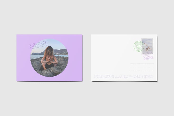 Yoga Studio Retreat Postcard Design