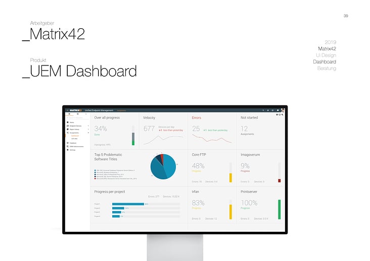 Matrix42 AG – UEM Dashboard