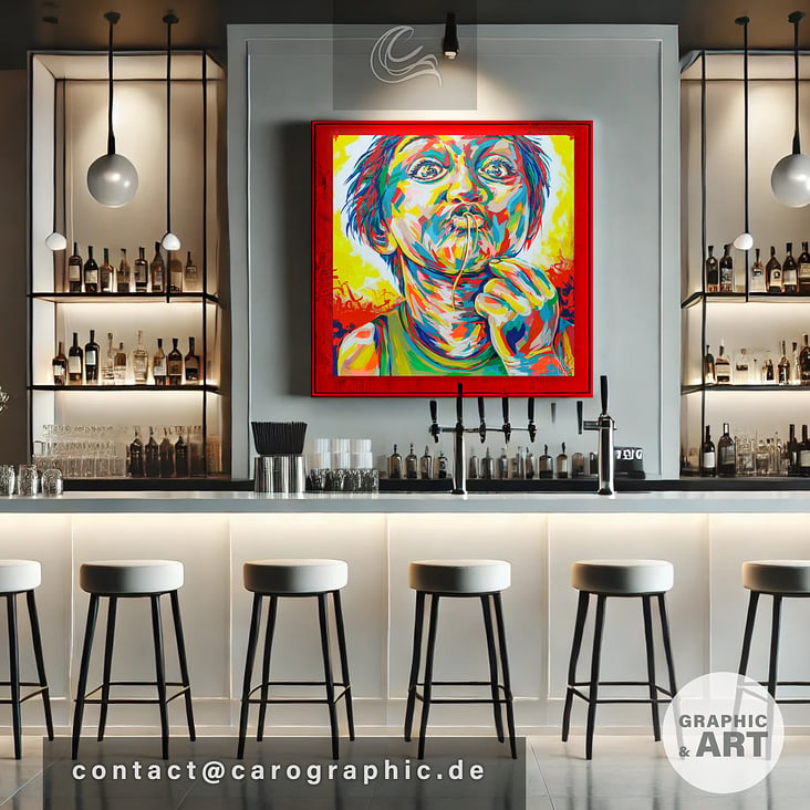 wallart pop art contemporary art gallery paintings handmade carographic by Carolyn Mielke