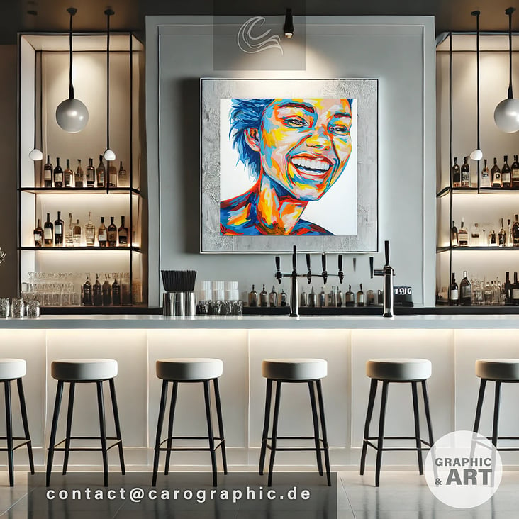 wallart pop art contemporary art gallery paintings handmade carographic by Carolyn Mielke