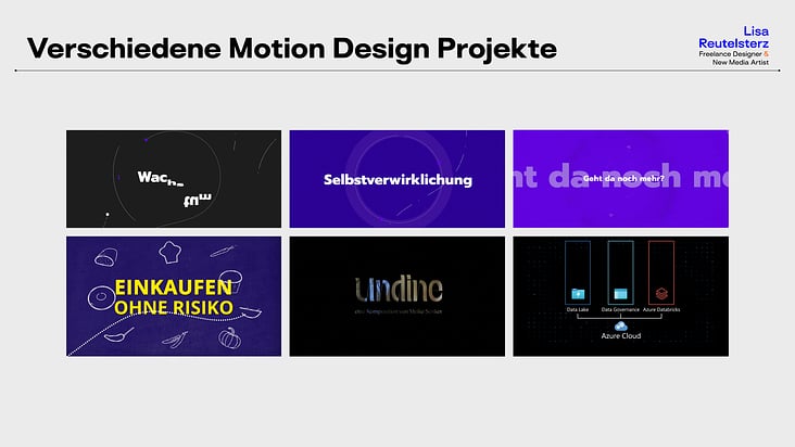 Verschiedene Motion Design Projekte