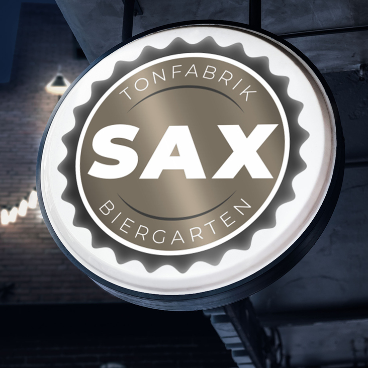 SAX-Biergarten: Logo-Gestaltung