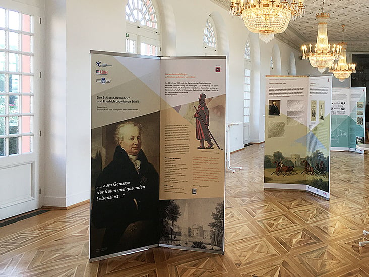 Ausstellung „Der Schlosspark Biebrich und Friedrich Ludwig von Sckell“, Landesbetrieb Bau und Immobilien Hessen