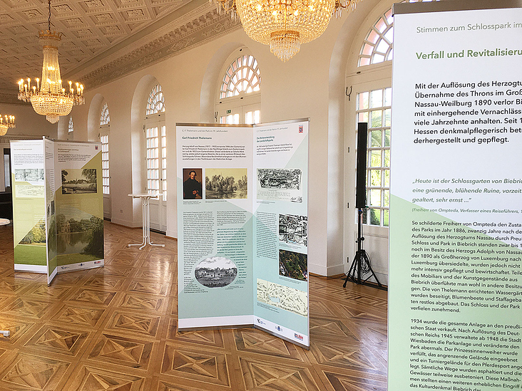 Ausstellung „Der Schlosspark Biebrich und Friedrich Ludwig von Sckell“, Landesbetrieb Bau und Immobilien Hessen