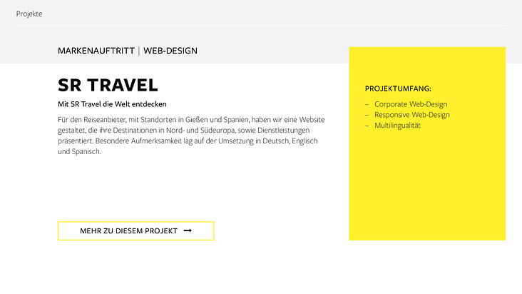 SR Travel Projektbeschreibung