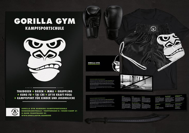 Gorilla Gym Hamburg. Corporate Design für die Kampfsportschule auf St. Pauli