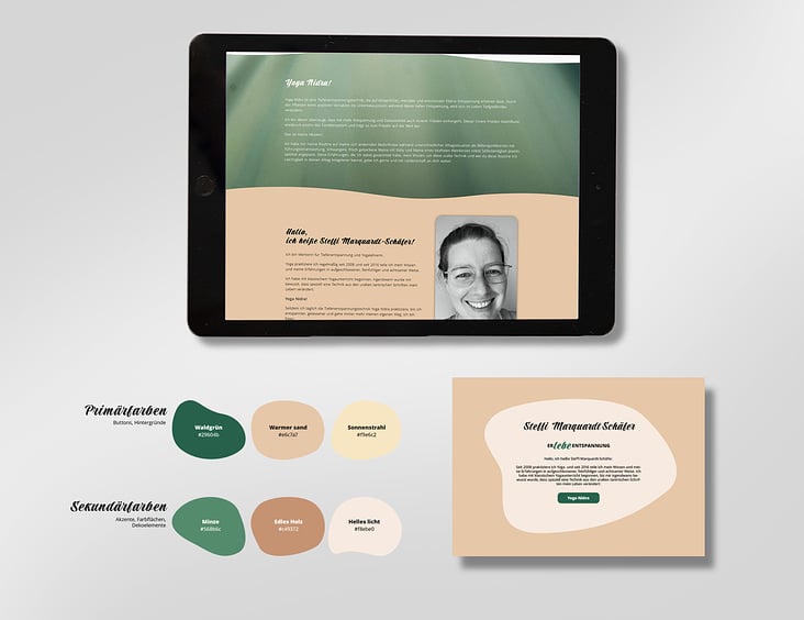 Corporate Design Yoga-Lehrerin