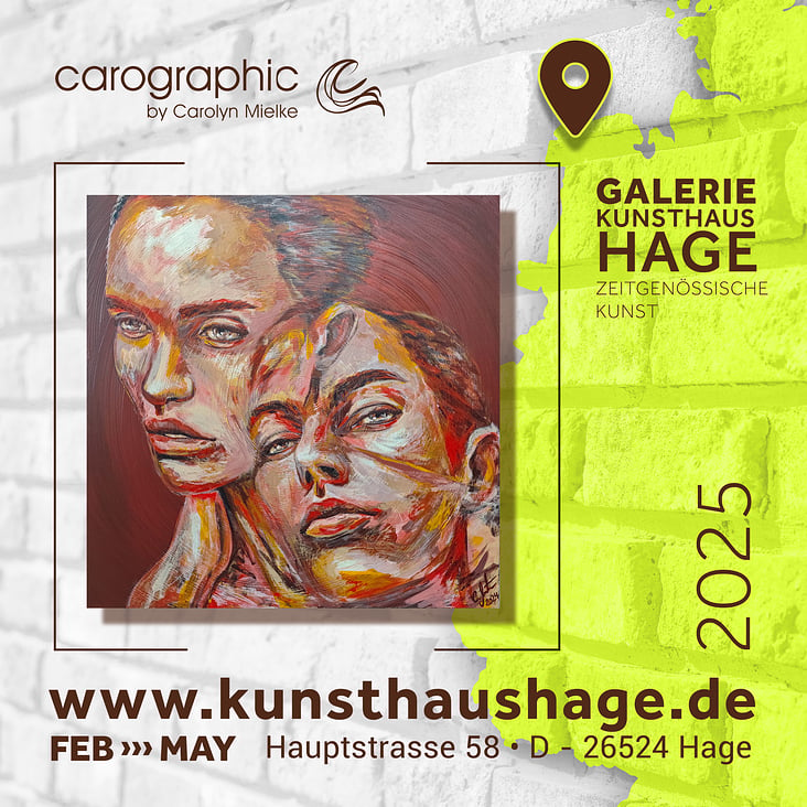 Zeitgenössische Porträtkunst bei Kunsthaus Hage mit carographic by Carolyn Mielke aus Cottbus, Lausitz, Brandenburg