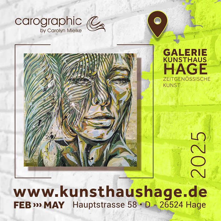 Zeitgenössische Porträtkunst bei Kunsthaus Hage mit carographic by Carolyn Mielke aus Cottbus, Lausitz, Brandenburg