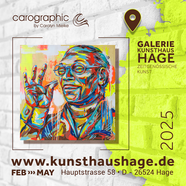 Zeitgenössische Porträtkunst bei Kunsthaus Hage mit carographic by Carolyn Mielke aus Cottbus, Lausitz, Brandenburg